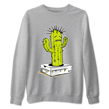 13s Bright Cactus shirts to match jordans Sneaker Box Cactus sneaker match tees AJ 13 Bright Cactus match shoes to clothes SNRT Sneaker Tees unisex cotton Heather Grey 2 shirts