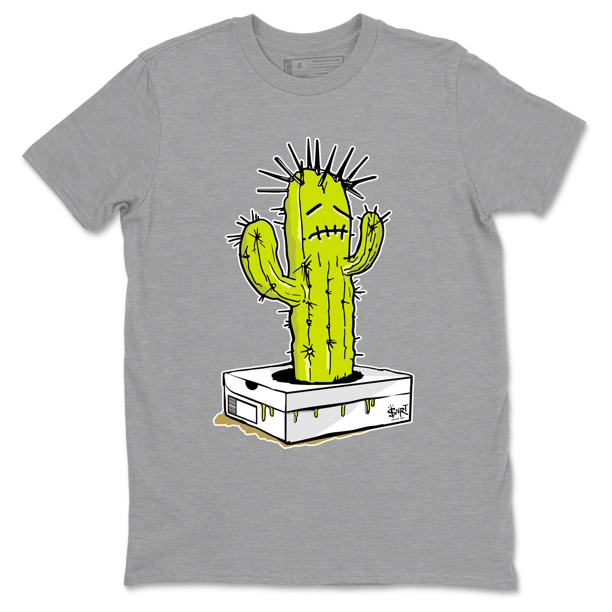 13s Bright Cactus shirts to match jordans Sneaker Box Cactus sneaker match tees AJ 13 Bright Cactus match shoes to clothes SNRT Sneaker Tees unisex cotton Heather Grey 2 shirts