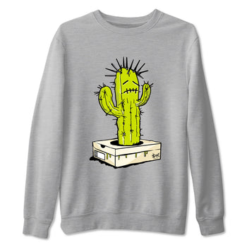 Sneaker Box Cactus sneaker match t-shirt styled to complete your fit with the Jordan Jumpman Jack Travis Scott Bright Cactus sneakers, shown in Heather Grey 2.
