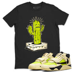 Sneaker Box Cactus sneaker match t-shirt styled to complete your fit with the Jordan Jumpman Jack Travis Scott Bright Cactus sneakers, shown in Black 1.