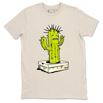 Sneaker Box Cactus sneaker match t-shirt styled to complete your fit with the Jordan Jumpman Jack Travis Scott Bright Cactus sneakers, shown in Natural 2.