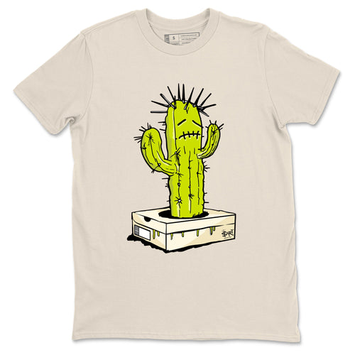 Sneaker Box Cactus sneaker match t-shirt styled to complete your fit with the Jordan Jumpman Jack Travis Scott Bright Cactus sneakers, shown in Natural 2.
