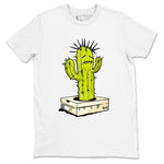 Sneaker Box Cactus sneaker match t-shirt styled to complete your fit with the Jordan Jumpman Jack Travis Scott Bright Cactus sneakers, shown in White 2.