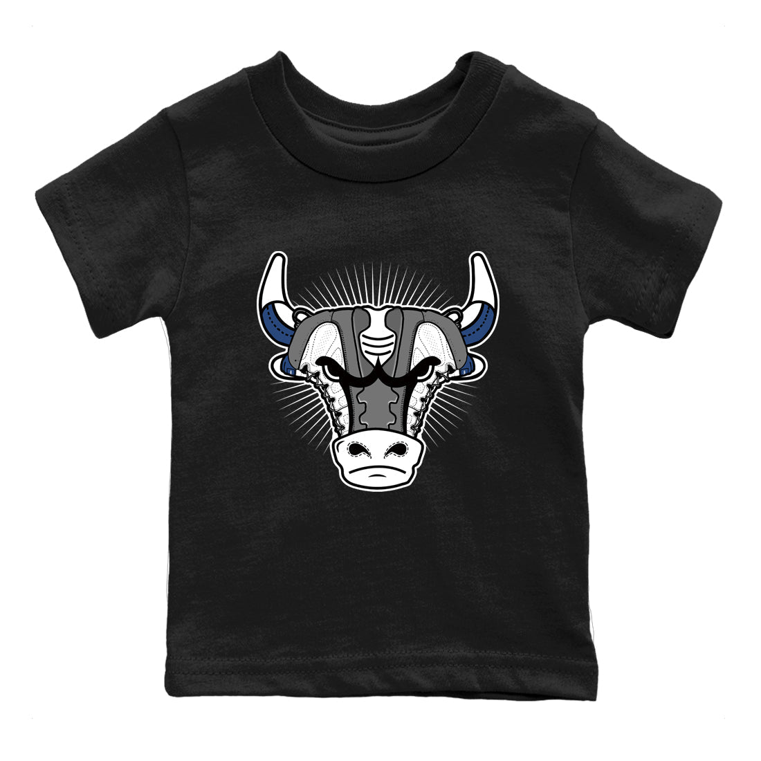 Sneaker match tees – Sneaker Tees To Match Air Jordan 9 Flint Grey Shoes – Sneaker Bull Head Kids T-Shirt Black 2