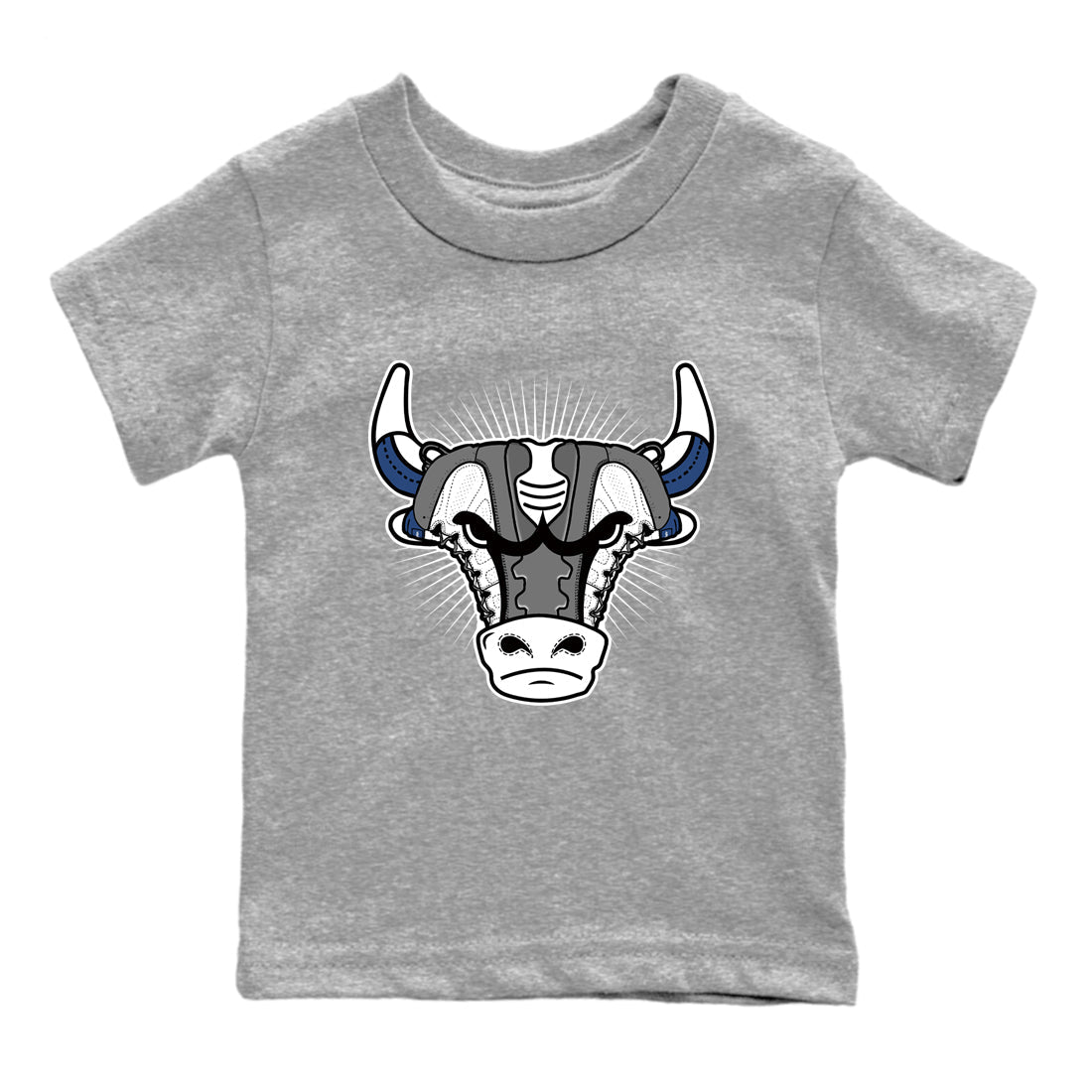 Sneaker match tees – Sneaker Tees To Match Air Jordan 9 Flint Grey Shoes – Sneaker Bull Head Kids T-Shirt Heather Grey 2