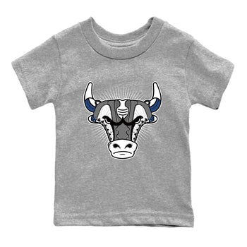 Sneaker match tees – Sneaker Tees To Match Air Jordan 9 Flint Grey Shoes – Sneaker Bull Head Kids T-Shirt Heather Grey 2