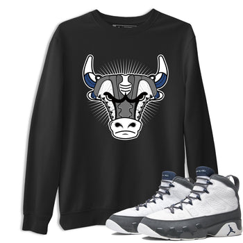 Sneaker match tees – Sneaker Tees To Match Air Jordan 9 Flint Grey Shoes – Sneaker Bull Head Tee Black 1