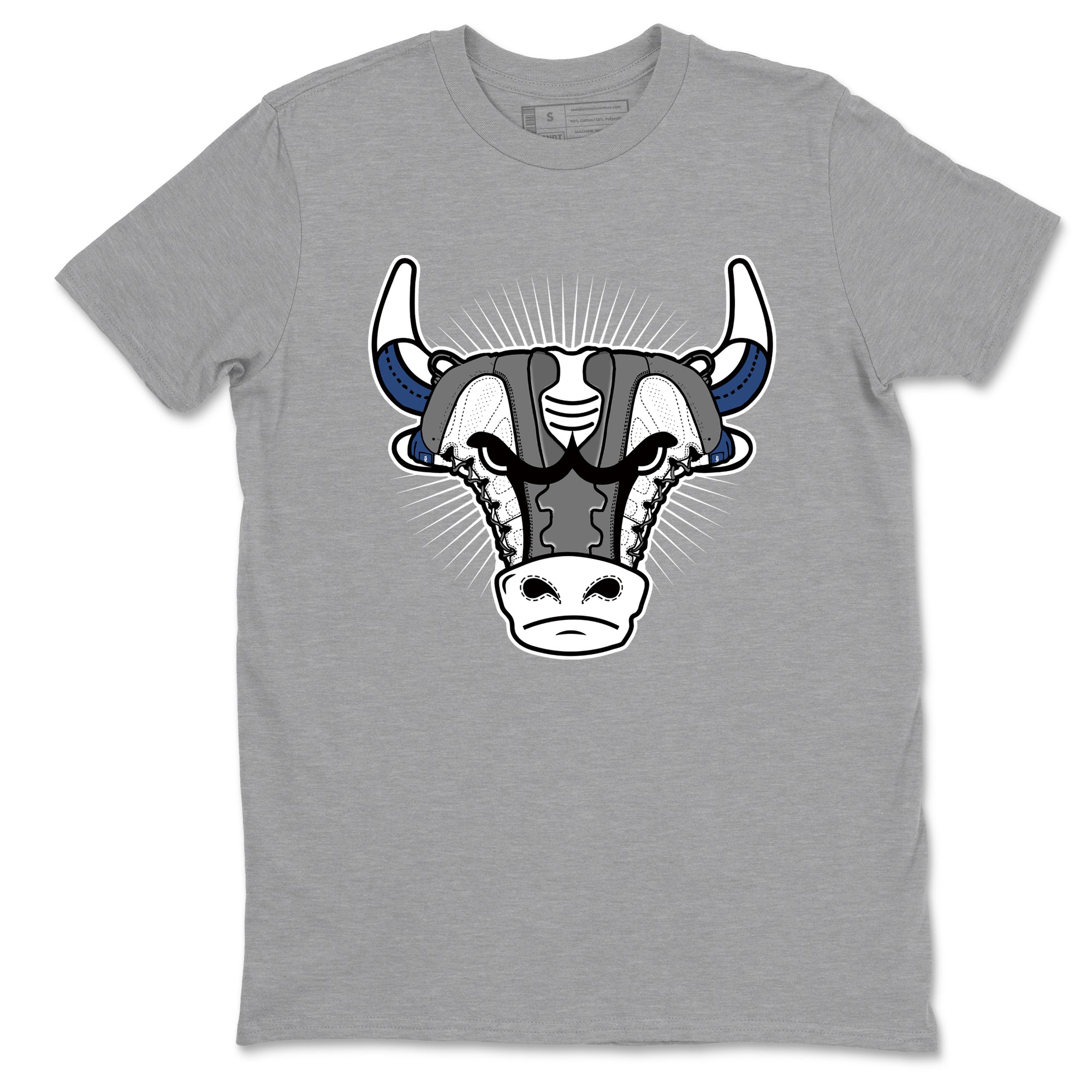 Sneaker match tees – Sneaker Tees To Match Air Jordan 9 Flint Grey Shoes – Sneaker Bull Head Tee Heather Grey 2