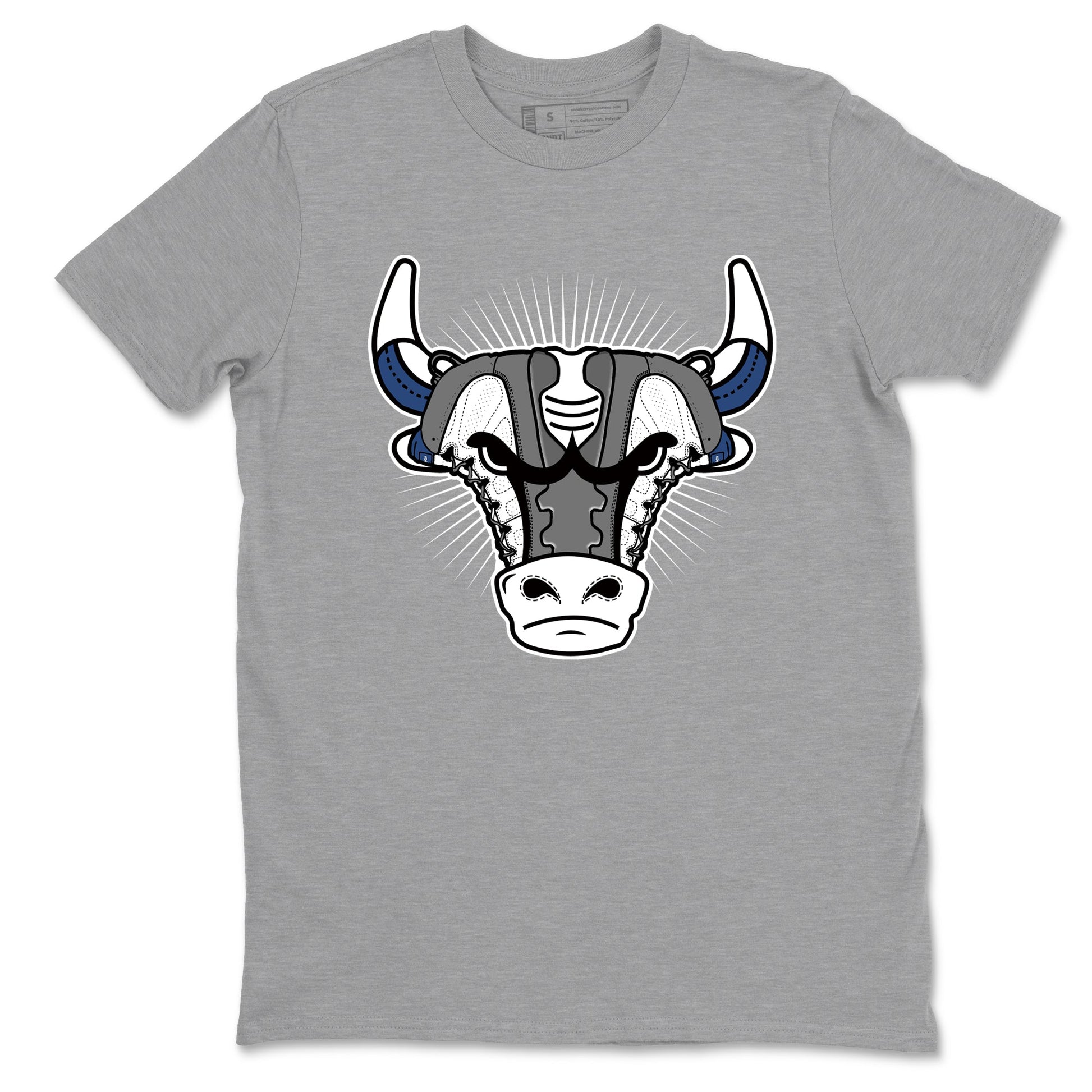 Sneaker match tees – Sneaker Tees To Match Air Jordan 9 Flint Grey Shoes – Sneaker Bull Head Tee Heather Grey 2