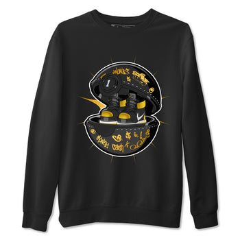 1s Black Metallic Gold shirts to match jordans Sneaker Capsule sneaker match tees Jordan 1 High OG Black and Gold SNRT Sneaker Tees streetwear brand Black 2 unisex cotton tee