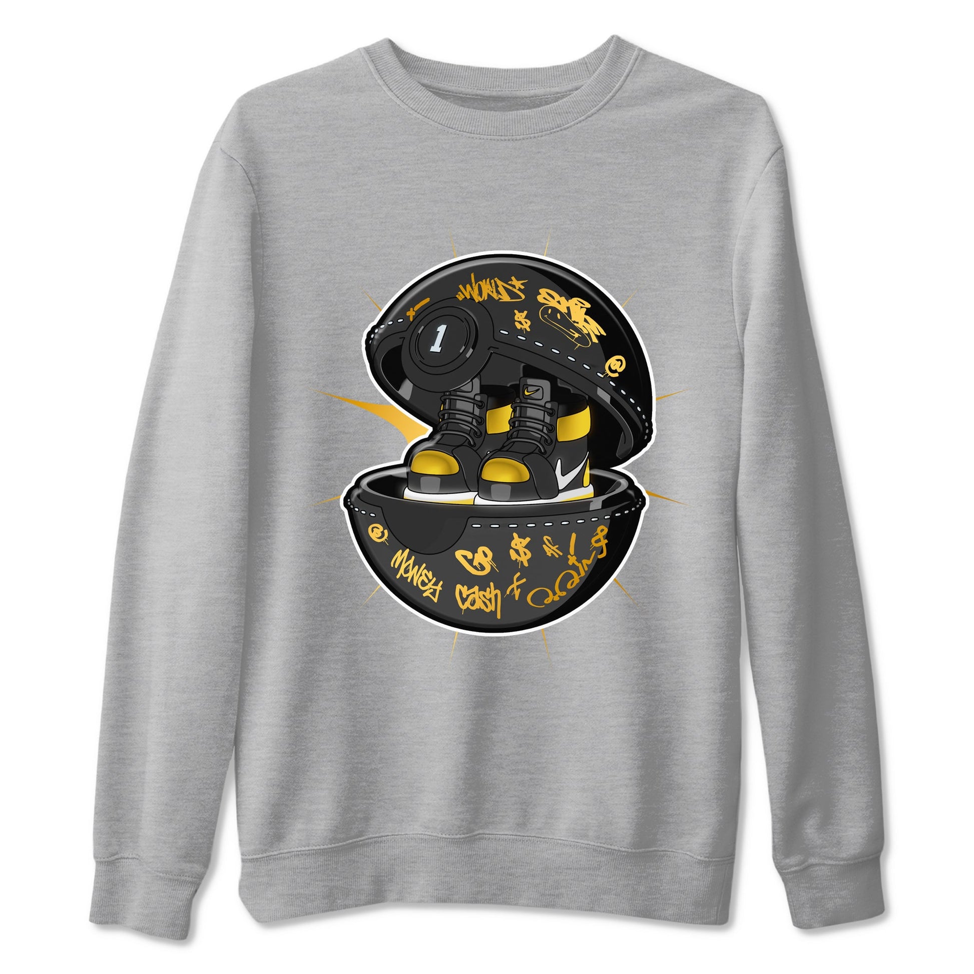 1s Black Metallic Gold shirts to match jordans Sneaker Capsule sneaker match tees Jordan 1 High OG Black and Gold SNRT Sneaker Tees streetwear brand Heather Grey 2 unisex cotton tee