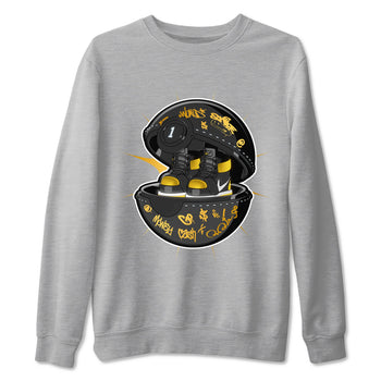 1s Black Metallic Gold shirts to match jordans Sneaker Capsule sneaker match tees Jordan 1 High OG Black and Gold SNRT Sneaker Tees streetwear brand Heather Grey 2 unisex cotton tee