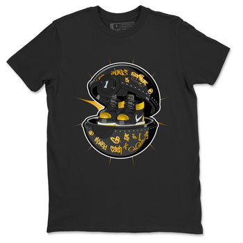 1s Black Metallic Gold shirts to match jordans Sneaker Capsule sneaker match tees Jordan 1 High OG Black and Gold SNRT Sneaker Tees streetwear brand Black 2 unisex cotton tee