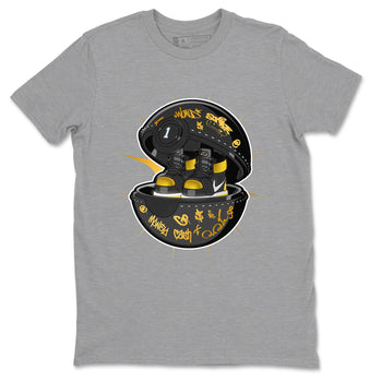 1s Black Metallic Gold shirts to match jordans Sneaker Capsule sneaker match tees Jordan 1 High OG Black and Gold SNRT Sneaker Tees streetwear brand Heather Grey 2 unisex cotton tee