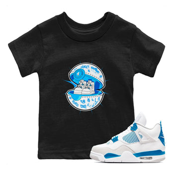Air Jordan 4 Industrial Blue shirt to match jordans Sneaker Capsule sneaker tees Air Jordan 4 Military Blue SNRT sneaker release tees baby toddler Black 1 cotton Shirt
