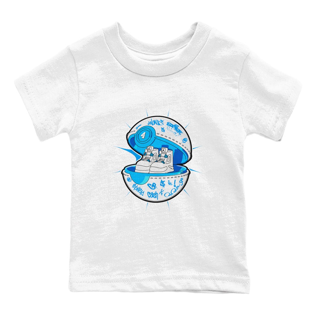 Air Jordan 4 Industrial Blue shirt to match jordans Sneaker Capsule sneaker tees Air Jordan 4 Military Blue SNRT sneaker release tees baby toddler White 2 cotton Shirt