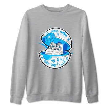 Air Jordan 4 Industrial Blue shirt to match jordans Sneaker Capsule sneaker tees Air Jordan 4 Military Blue SNRT Sneaker Release Tees unisex cotton Heather Grey 2 crew neck shirt