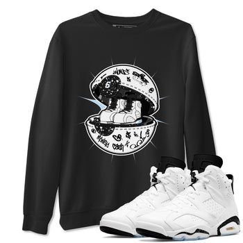 AJ6 White Black shirts to match jordans Sneaker Capsule sneaker match tees Air Jordan 6 White Black SNRT Sneaker Tees streetwear brand Black 1 unisex cotton tee