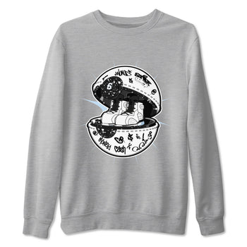 AJ6 White Black shirts to match jordans Sneaker Capsule sneaker match tees Air Jordan 6 White Black SNRT Sneaker Tees streetwear brand Heather Grey 2 unisex cotton tee