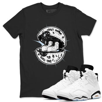 AJ6 White Black shirts to match jordans Sneaker Capsule sneaker match tees Air Jordan 6 White Black SNRT Sneaker Tees streetwear brand Black 1 unisex cotton tee