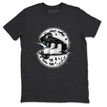 AJ6 White Black shirts to match jordans Sneaker Capsule sneaker match tees Air Jordan 6 White Black SNRT Sneaker Tees streetwear brand Charcoal Heather 2 unisex cotton tee