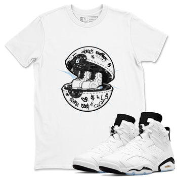 AJ6 White Black shirts to match jordans Sneaker Capsule sneaker match tees Air Jordan 6 White Black SNRT Sneaker Tees streetwear brand White 1 unisex cotton tee
