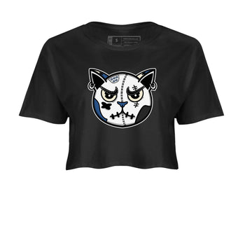 3s For The Love to match jordans Sneaker Cat Face sneaker match tees A Ma Maniere x Air Jordan 3 Diffused Blue match shoes to clothes SNRT Sneaker Tees unisex cotton Black 2 crop tee