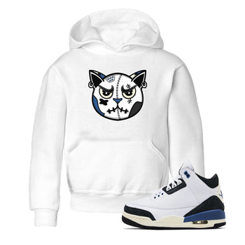 3s For The Love to match jordans Sneaker Cat Face sneaker match tees A Ma Maniere x Air Jordan 3 Diffused Blue match shoes to clothes SNRT Sneaker Tees Youth Baby White 1 tee