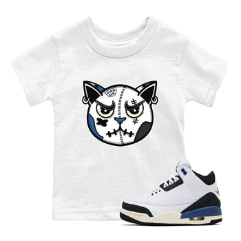 3s For The Love to match jordans Sneaker Cat Face sneaker match tees A Ma Maniere x Air Jordan 3 Diffused Blue match shoes to clothes SNRT Sneaker Tees Youth Baby White 1 tee