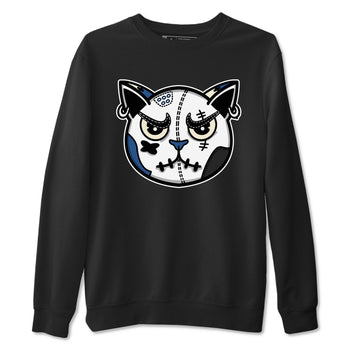 3s For The Love to match jordans Sneaker Cat Face sneaker match tees A Ma Maniere x Air Jordan 3 Diffused Blue match shoes to clothes SNRT Sneaker Tees unisex cotton Black 2 shirts