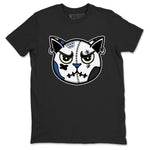 3s A Ma Maniere x Diffused Blue shirts to match jordans Sneaker Cat Face sneaker match tees A Ma Maniere x Air Jordan 3 Diffused Blue match shoes to clothes SNRT Sneaker Tees unisex cotton Black 2 shirts