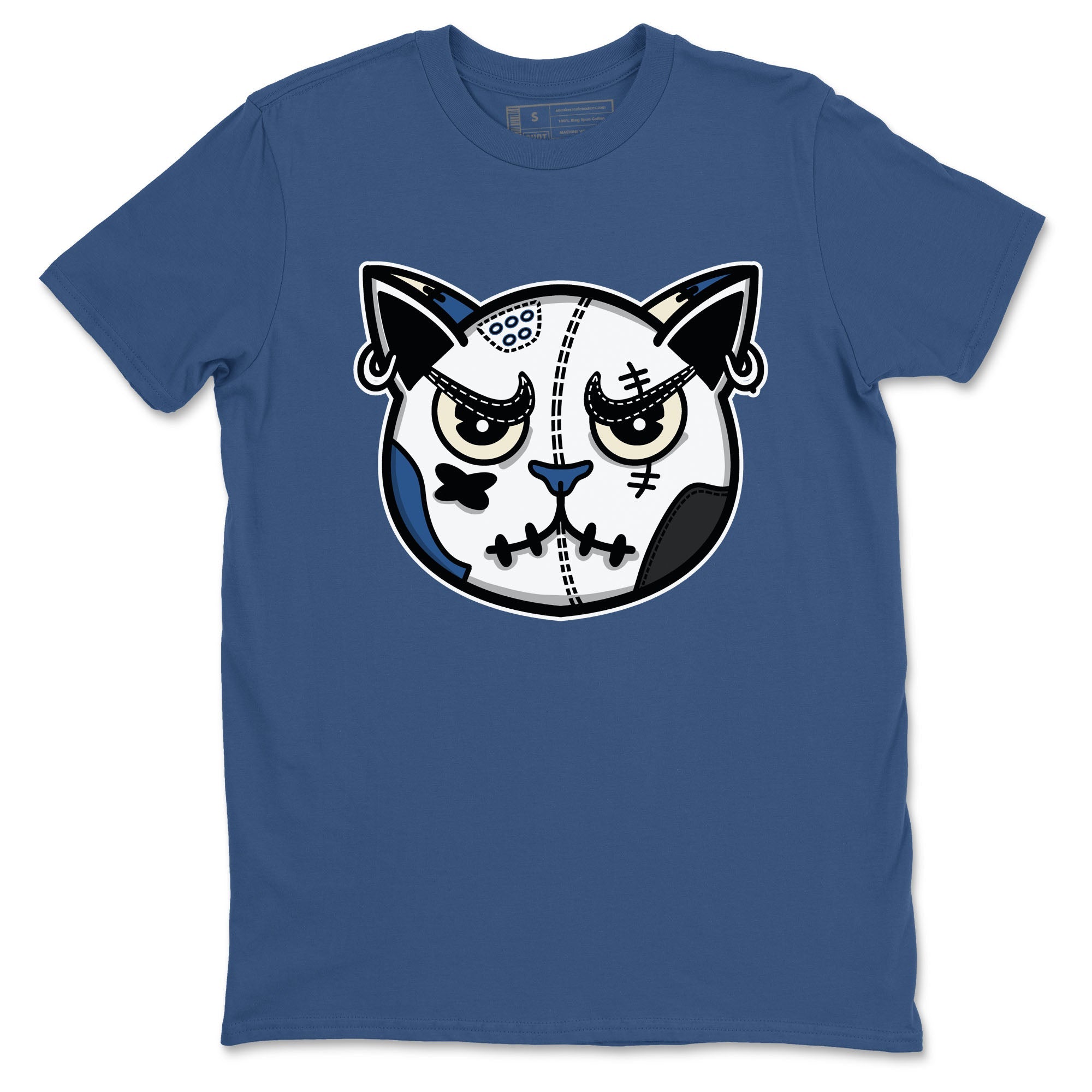 3s For The Love to match jordans Sneaker Cat Face sneaker match tees A Ma Maniere x Air Jordan 3 Diffused Blue match shoes to clothes SNRT Sneaker Tees unisex cotton Denim Blue 2 shirts