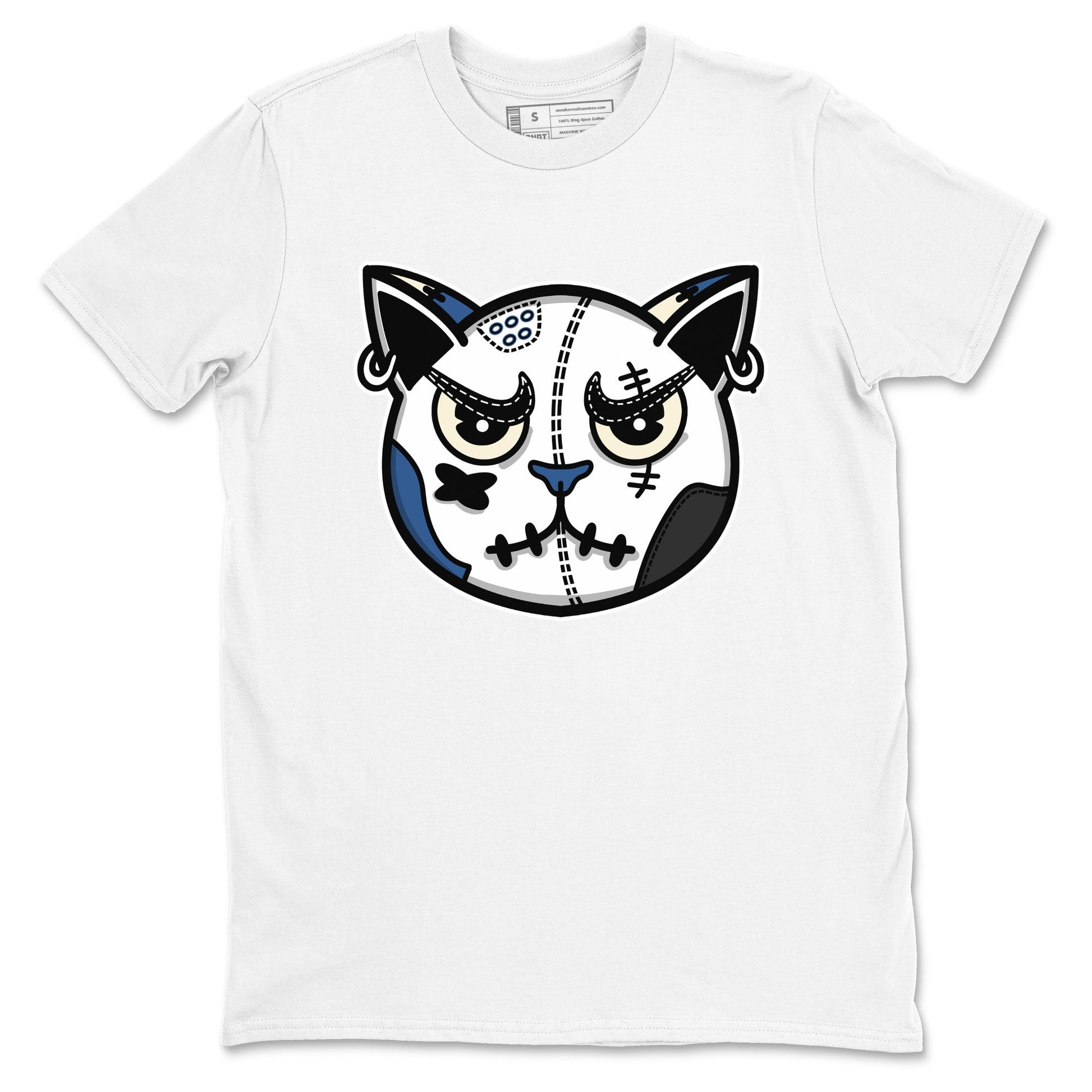 3s A Ma Maniere x Diffused Blue shirts to match jordans Sneaker Cat Face sneaker match tees A Ma Maniere x Air Jordan 3 Diffused Blue match shoes to clothes SNRT Sneaker Tees unisex cotton White 2 shirts