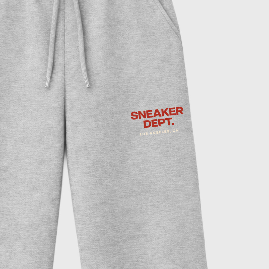 Unisex graphic sweatpants wide – Sneaker Tees To Match Air Jordan 4 Brick After Brick Shoes – Sneaker Dept sweatpants Heather Grey 2