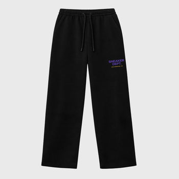 Unisex graphic sweatpants wide – Sneaker Tees To Match Air Jordan 4 Lakeshow Sneakers – Sneaker Dept sweatpants Black 1
