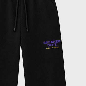Unisex graphic sweatpants wide – Sneaker Tees To Match Air Jordan 4 Lakeshow Sneakers – Sneaker Dept sweatpants Black 2