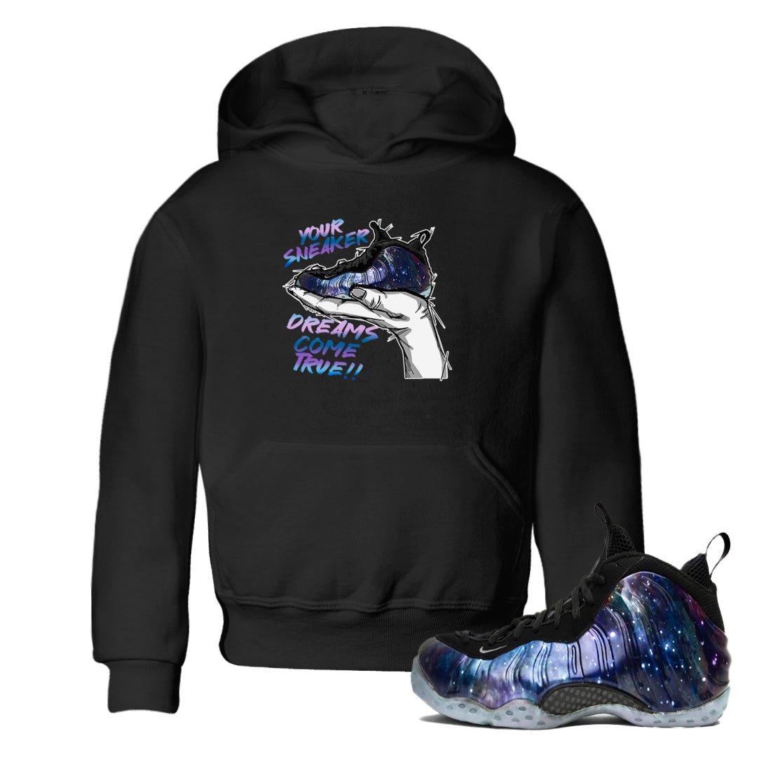 Foams One Galaxy shirts to match jordans Sneaker Dreams sneaker match tees Air Foamposite One Galaxy match shoes to clothes SNRT Sneaker Tees Youth Baby Black 1 tee