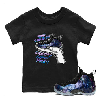Foams One Galaxy shirts to match jordans Sneaker Dreams sneaker match tees Air Foamposite One Galaxy match shoes to clothes SNRT Sneaker Tees Youth Baby Black 1 tee