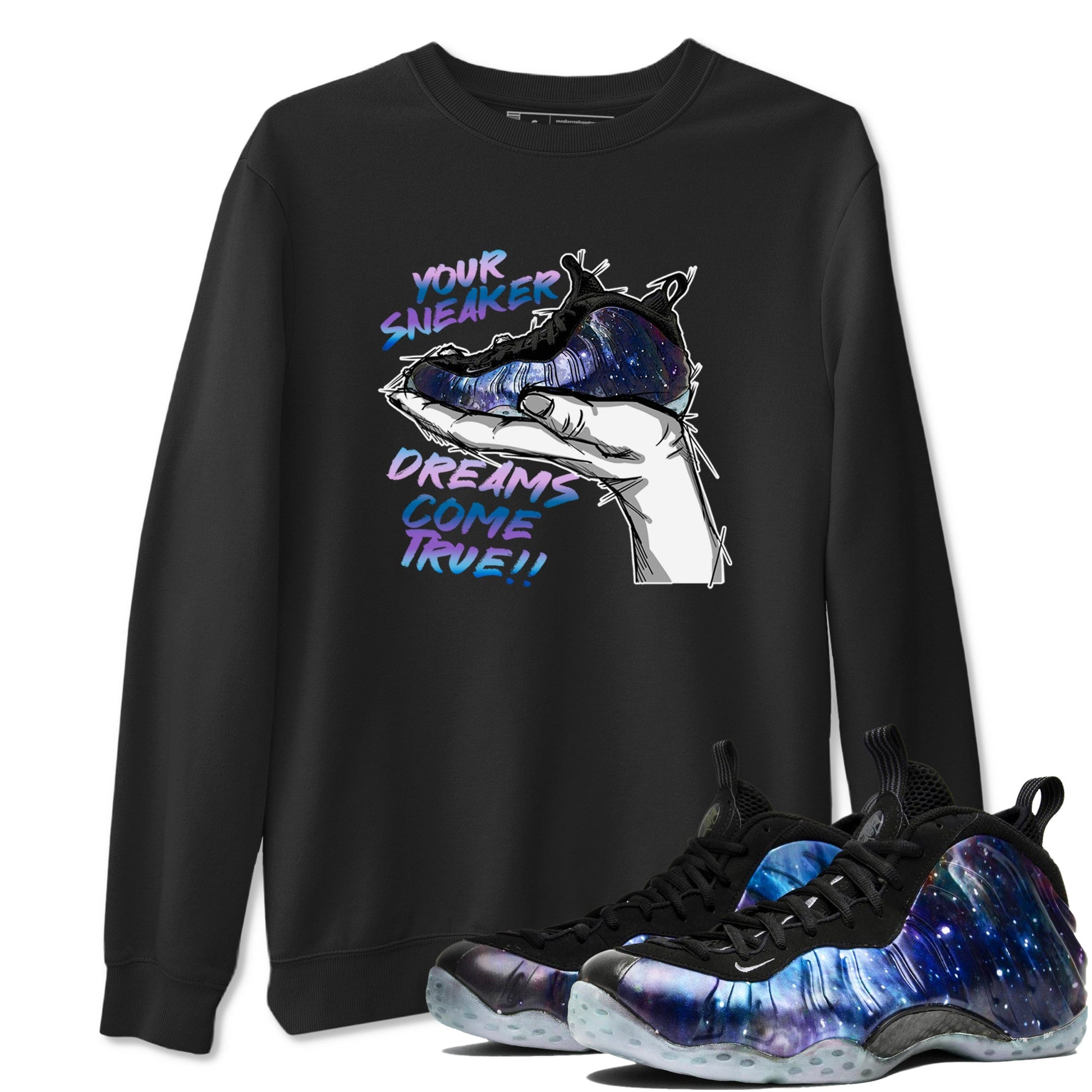 Foams One Galaxy shirts to match jordans Sneaker Dreams sneaker match tees Air Foamposite One Galaxy match shoes to clothes SNRT Sneaker Tees unisex cotton Black 1 shirts