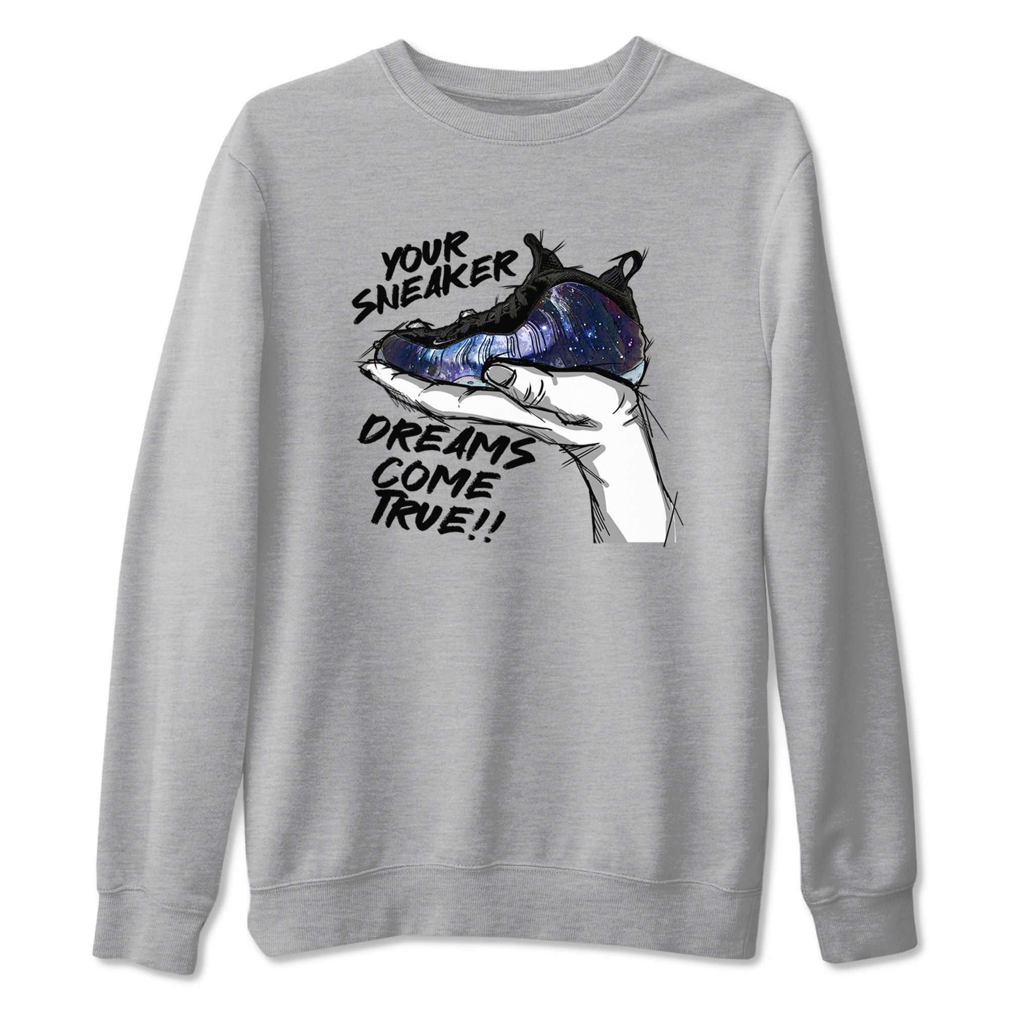 Foams One Galaxy shirts to match jordans Sneaker Dreams sneaker match tees Air Foamposite One Galaxy match shoes to clothes SNRT Sneaker Tees unisex cotton Heather Grey 2 shirts