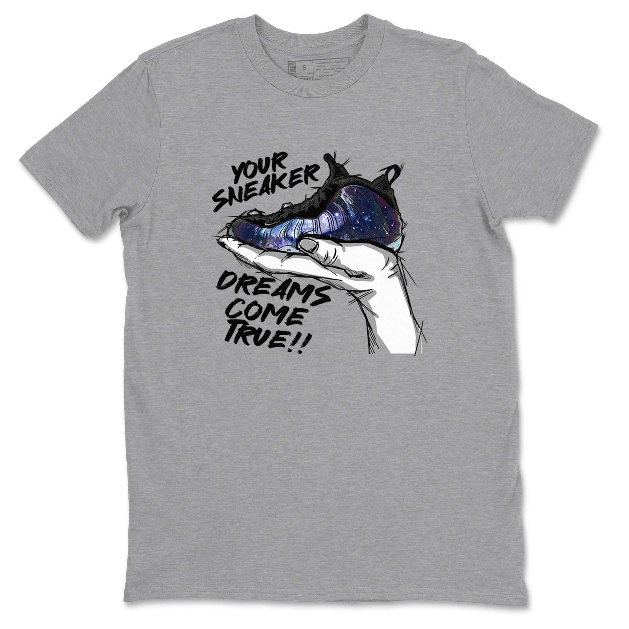 Foams One Galaxy shirts to match jordans Sneaker Dreams sneaker match tees Air Foamposite One Galaxy match shoes to clothes SNRT Sneaker Tees unisex cotton Heather Grey 2 shirts