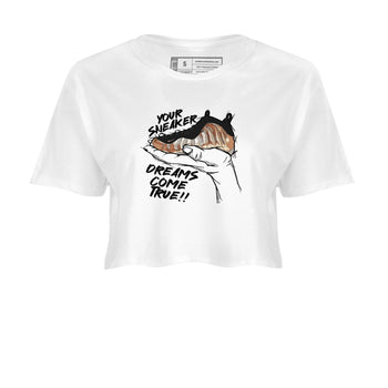 Foams One Metallic Copper shirts to match jordans Sneaker Dreams sneaker match tees Air Foamposite One Metallic Copper match shoes to clothes SNRT Sneaker Tees unisex cotton White 2 crop tee
