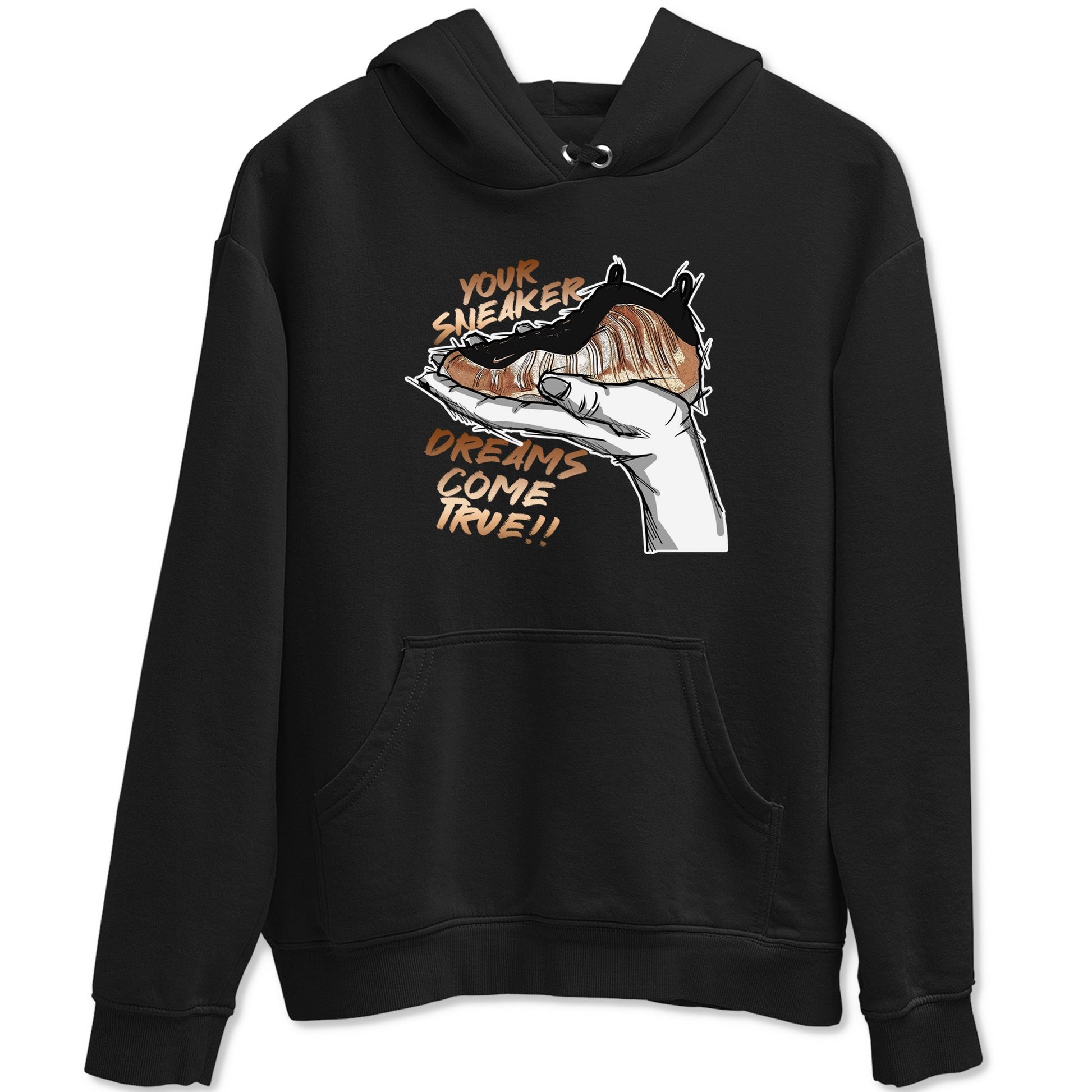 Foams One Metallic Copper shirts to match jordans Sneaker Dreams sneaker match tees Air Foamposite One Metallic Copper match shoes to clothes SNRT Sneaker Tees unisex cotton Black 2 shirts