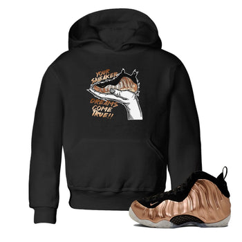 Foams One Metallic Copper shirts to match jordans Sneaker Dreams sneaker match tees Air Foamposite One Metallic Copper match shoes to clothes SNRT Sneaker Tees Youth Baby Black 1 tee