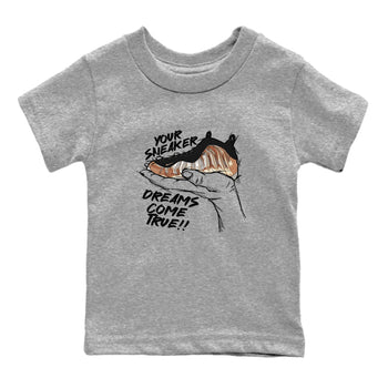 Foams One Metallic Copper shirts to match jordans Sneaker Dreams sneaker match tees Air Foamposite One Metallic Copper match shoes to clothes SNRT Sneaker Tees Youth Baby Heather Grey 2 tee
