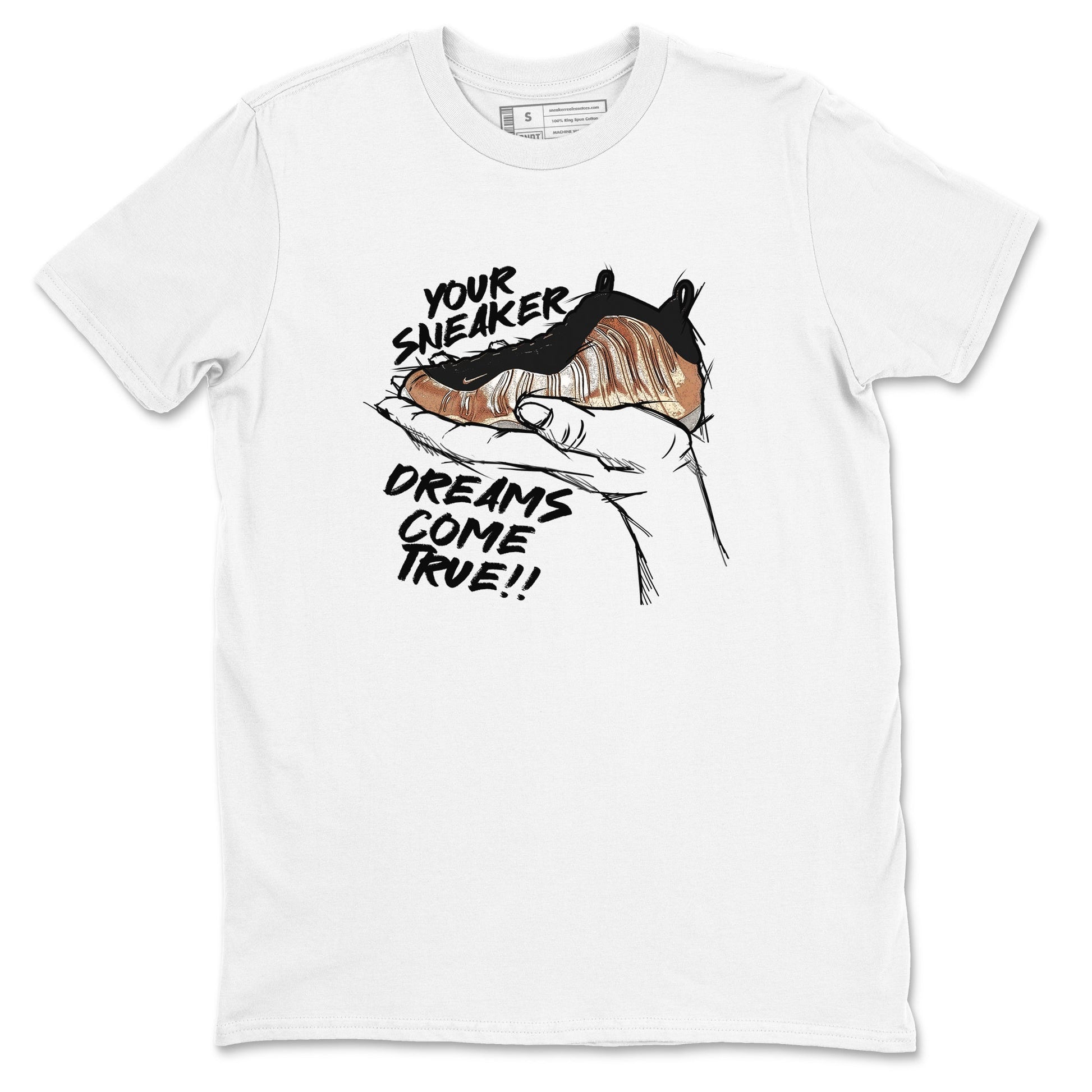 Foams One Metallic Copper shirts to match jordans Sneaker Dreams sneaker match tees Air Foamposite One Metallic Copper match shoes to clothes SNRT Sneaker Tees unisex cotton White 2 shirts