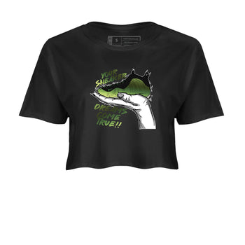 Sneaker match tees – Sneaker Tees To Match Air Foamposite One Pine Green Shoes – Sneaker Dreams Crop T-Shirt Black 2