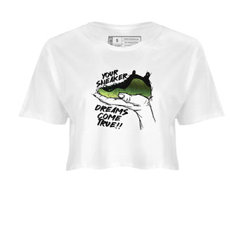 Sneaker match tees – Sneaker Tees To Match Air Foamposite One Pine Green Shoes – Sneaker Dreams Crop T-Shirt White 2