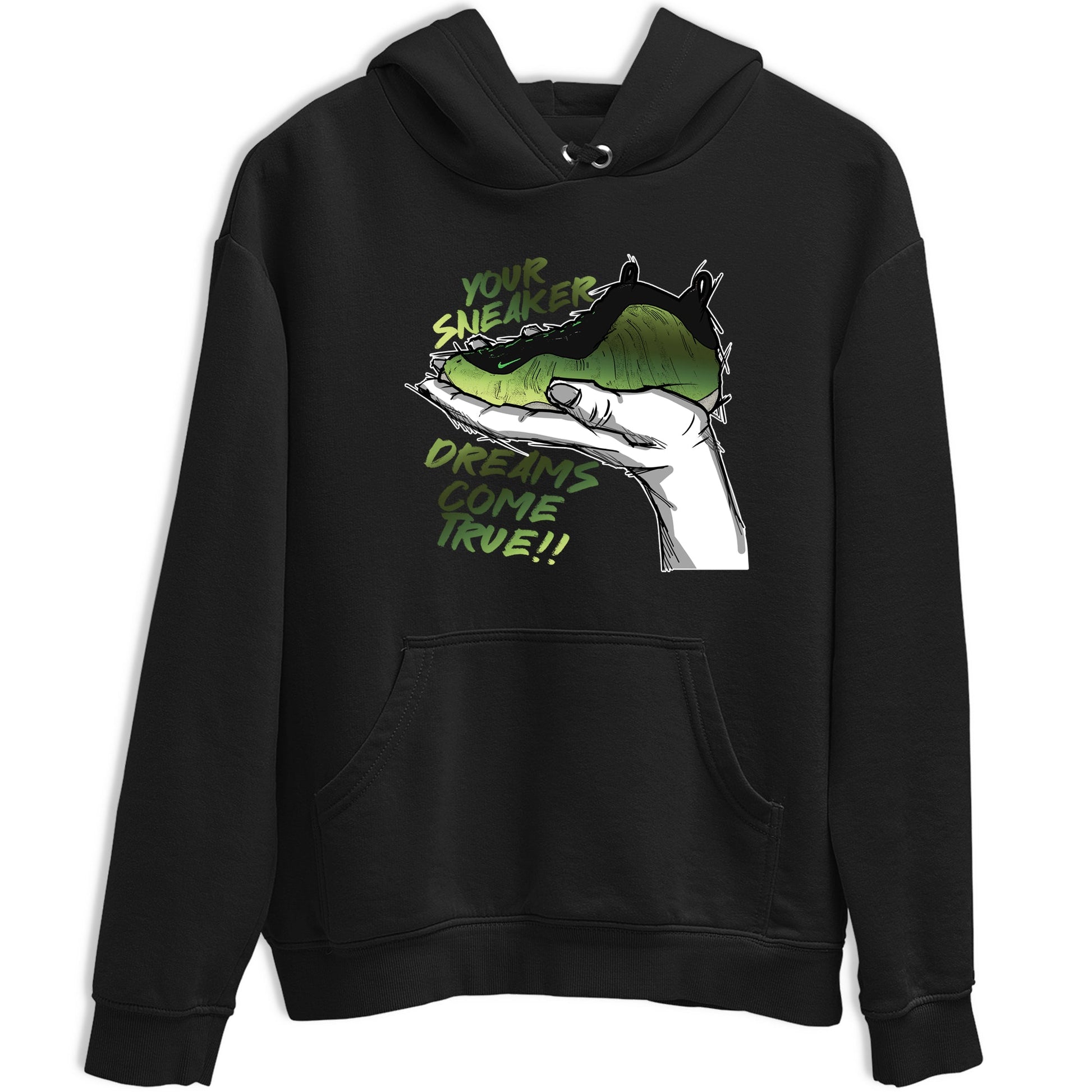 Sneaker match tees – Sneaker Tees To Match Air Foamposite One Pine Green Shoes – Sneaker Dreams Tee Black 2