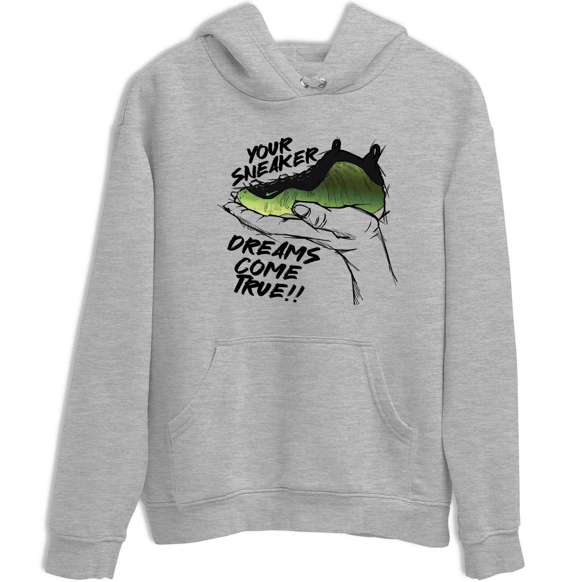 Sneaker match tees – Sneaker Tees To Match Air Foamposite One Pine Green Shoes – Sneaker Dreams Tee Heather Grey 2